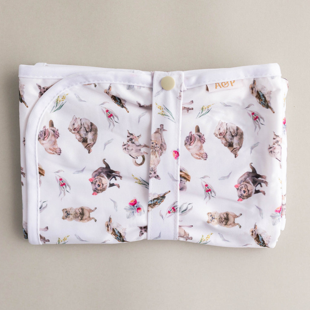 Aussie Beasties Change Mat Cloth designed and owned cloth nappies. Sustainable baby products. Alice&Patrick Boutique