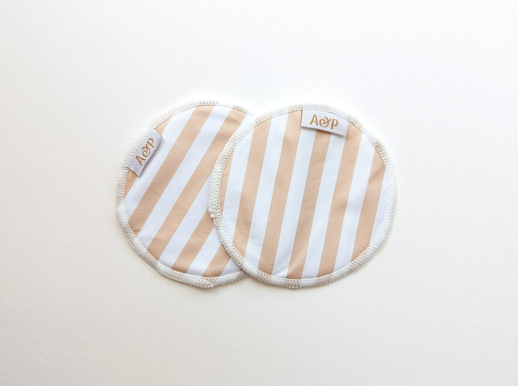 Breast Pads Cloth designed and owned cloth nappies. Sustainable baby products. Alice&Patrick Boutique Summer Stripe (pair)